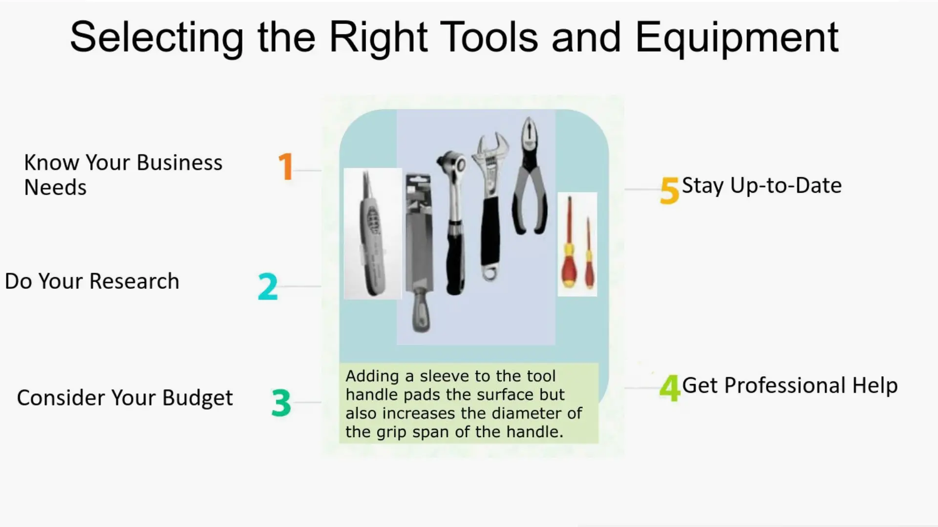 Considerations for Selecting Hand Tools